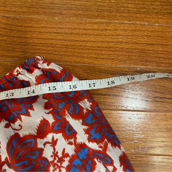NWT Tuckernuck Xirena Red Blue Cotton Silk Maxi Skirt Large - Picture 7 of 12